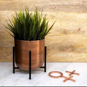 Maceta de Metal Premium, Maceta de Hierro para Plantas de Interior y Exterior, Balcón, Jardín, Decorativa - Product Image 1