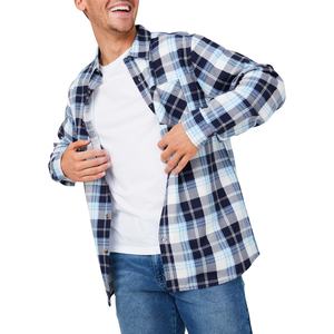 Anti Pilling atractivo servicio OEM bajo MOQ manga larga Premium algodón franela vestido camisa Casual moda personalizada - Product Image 3