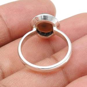 Bezel Setting Oval Cut Black Opal Gemstone Band Ring Crafted From 925 <b>Solid</b> Sterling <b>Silver</b> Available At Reasonable Price - Product Image 4