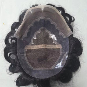 Peluca de Cabello Humano Virgen Taz Hair BD, Estilo Bollywood, Prótesis Capilar Suave de Cabello Indio para Hombres, Toupee Remy - Product Image 1