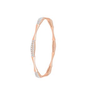 Brazalete de Oro Rosa de 14K con Diamantes Cultivados en Laboratorio, Diseño Multi-estación - Product Image 4