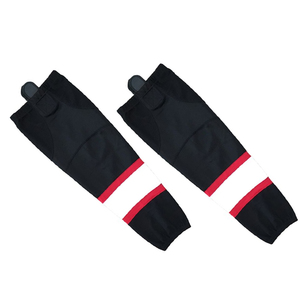 OEM/ODM Custom Team Logo Printed Plus Size Sublimated Elastic Cuff Ice Hockey <b>Socks</b> Breathable Stretch Polyester Sports Wear - Product Image 3