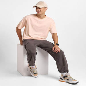 เสื้อออกกำลังกายแฟชั่นผู้ชายผ้าฝ้าย100% เสื้อยืดคอลเลกชั่นทรงหลวมทรงหลวมไซส์พิเศษ - Product Image 6