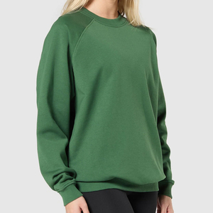 Custom Women's 100% Cotton Eco-Friendly Breathable Streetwear Casual Sweatshirt <b>Jumper</b> with Drop Shoulder Front Logo Supplier - Product Image 3
