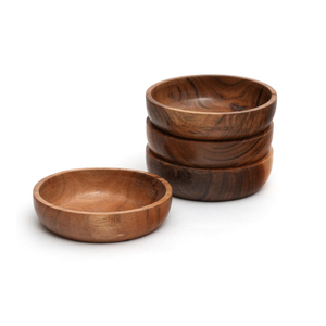Tazón de madera de teca natural hecho a mano, estilo clásico, para sopa, ensalada, pasta, vajilla ecológica para uso doméstico y en restaurantes. - Product Image 2