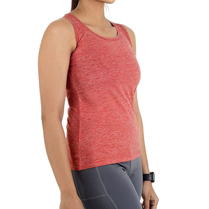 Women's <b>Red</b> Sleeveless Tank <b>Top</b> Solid Color Scoop Neck Knitted Sporty Casual Wear - Product Image 4