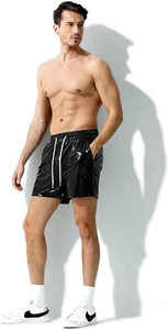 Pantalones Cortos Cargo de Lona y Cuero para Hombre, Cintura Media, con Cordón, Transpirables, Impermeables, Ecológicos, de Secado Rápido, con Bolsillos, Cortos - Product Image 2