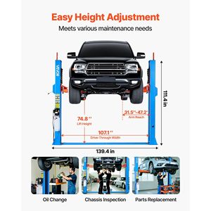 Elevador de Autos de Dos Postes con Motor Potente de 220V y 2.95 HP, Capacidad de 12000 Libras, para Sedán, SUV, Camioneta - Product Image 3