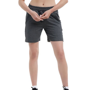 Shorts de sport pour femmes en coton respirant à séchage rapide, taille élastique, poches, entraînement, fitness, athlétisme, décontracté - Product Image 1