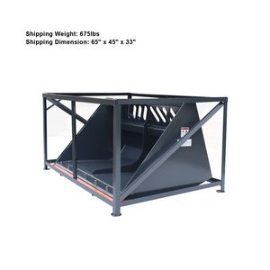 Godet à neige/mulchage robuste de 60 po pour mini-chargeuse, bord à bords coupés, capacité de charge de 1500 lb, fixation rapide universelle pour TMG SN60 de 5 tonnes, Nouveau - Product Image 6