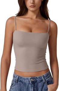 Custom Women's Tank <b>Tops</b> Breathable Camisole Built-In <b>Bra</b> One-Piece Knitted Undershirt Summer Layering Factory Women's Clothing - Product Image 5