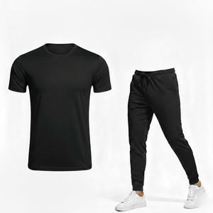 Conjunto Deportivo Informal Azul para Hombre INDEX APPAREL, Camiseta de Manga Corta con Cuello Redondo, Pantalones Deportivos de Poliéster de Secado Rápido con Bolsillos Laterales, Corte Regular - Product Image 2