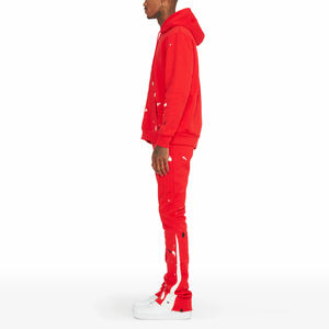 Ensemble de survêtement d'hiver pour homme ROCKSTAR ORIGINAL, broderie délavée, pantalon de survêtement évasé délavé à l'acide, streetwear décontracté - Product Image 5