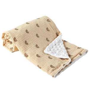 Couverture portable en coton tendance 2026, imprimé floral, douce et agréable pour la peau, couverture d'emmaillotage pour bébé - Product Image 5