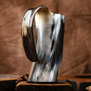 Jarra de Cerveza Artesanal Ecológica de Cuerno de Búfalo Vikingo, Venta al por Mayor - Product Image 3