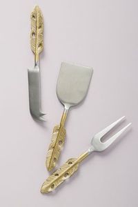 Nouvel arrivage : Ensemble de cuillères à salade avec manche en forme de branche, en acier inoxydable, vaisselle décorative de luxe - Product Image 3