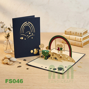 Wildwest Unique 'Thank You' 3D Pop-up Invitation Card Handmade High Quality Paper 4-color Die-Cut <b>Matte</b> <b>Varnish</b> Greeting Card - Product Image 3