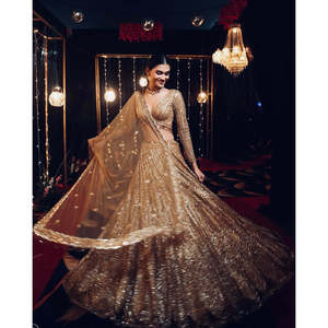 Ropa de boda de diseñador Dori & Sequence Work Lehenga Choli para damas de honor e invitados - Product Image 2