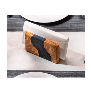 Epoxy <b>Resin</b> & Wood Napkin Holder Rectangle Color Exclusive Design Wood & <b>Resin</b> Napkin Holder - Product Image 4