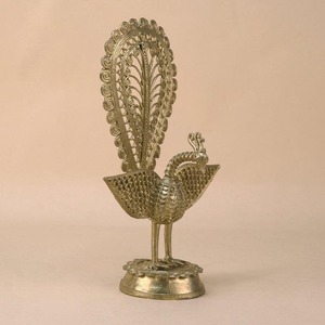 Elegant Brass Peacock Sculpture Traditional Style <b>Table</b> <b>Decor</b> Suitable for Festive Occasion and Premium Gifting From India - Product Image 1