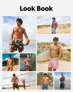 Shorts de bain pour hommes, unisexes, séchage rapide, vêtements de plage, imprimé floral, légers, respirants, résistants à l'eau, style été - Product Image 2