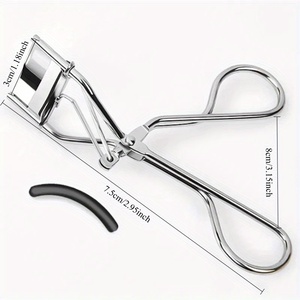 Stainless Steel Eyelash Curler with Black Rubber Handles Professional <b>Makeup</b> <b>Tool</b> with Compact Design and Comfortable Grip - Product Image 4