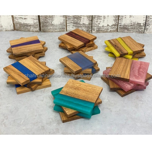 Sous-verre à thé en bois d'acacia, Style chic, fabricant et exportation, nouveau Design, vaisselle, ensemble de sous-verre en bois, vente en gros - Product Image 2