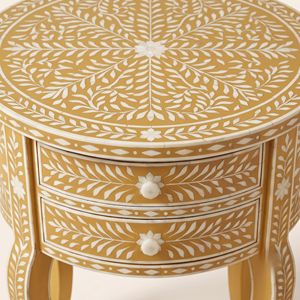 Mesa de Noche Moderna de Lujo con Incrustaciones de Hueso, Estilo Fantasía, Duradera, Hecha a Mano, Mueble de Madera para Sala de Estar, Decoración de Dormitorio - Product Image 5