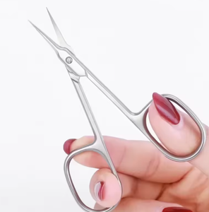Ciseaux à ongles professionnels en acier inoxydable, manucure, pédicure, pointe fine, ciseaux à sourcils, ciseaux à poils du visage, ciseaux à cuticules courbés - Product Image 4
