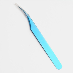 Pince à épiler professionnelle pour cils, pointe fine, volume, en acier inoxydable, précision, antistatique, 10 mm, 45 degrés - Product Image 3