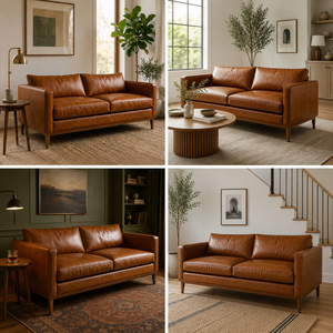 Contemporary 2.5 Seater Mid Century Modern Loveseat Sofa with Plush Cushion <b>Seating</b> Simple Design Loveseat <b>for</b> Modern Home Decor - Product Image 6