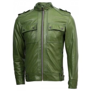 Customized motorbike leather <b>jacket</b> Zip up leather <b>jacket</b> Simple outdoor casual wear Winter windbreaker leather <b>jacket</b> - Product Image 6