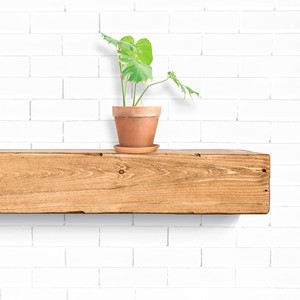 Walnut Wood with Cast Concrete wooden <b>wall</b> <b>shelves</b> and <b>floating</b> <b>shelves</b> OEM Custom Wholesale | Aqdus Saleem India - Product Image 2