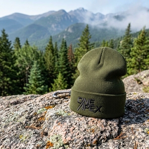 Bonnet en tricot vert olive pour homme, bonnet d'hiver à revers, unisexe, streetwear, bonnet ajusté, logo personnalisé, accessoire de mode en gros - Product Image 3