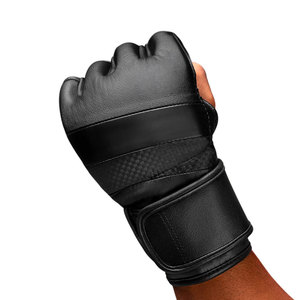 Gants de grappling professionnels en cuir pleine fleur à paume ouverte pour MMA - Product Image 2