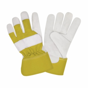Guantes de Seguridad Industriales de Cuero Vacuno de Primera Calidad para Trabajadores Canadienses, con Puño Reforzado de Goma, para Uso General - Product Image 3