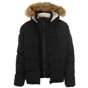 Men's <b>Fur</b> <b>Hood</b> Puffer <b>Jacket</b> Warm Quilted Winter Coat Thick Insulated Windproof Casual Outdoor <b>Jacket</b> Full Zip OEM Manufacturer - Product Image 6