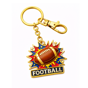 พวงกุญแจโลโก้ฟุตบอลโลหะผสมสังกะสีแบบกำหนดเองของสโมสรกีฬาประเภททีม - Product Image 3