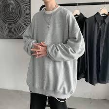 เสื้อโอเวอร์ไซส์ทรงหลวมสไตล์เคป๊อปสำหรับผู้ชาย ใส่ได้ตลอดวัน แฟชั่นทันสมัย ทรงปกติ คุณภาพสูง เนื้อผ้านุ่ม โพลีเอสเตอร์/คอตตอน สีพื้น สำหรับฤดูใบไม้ร่วง - Product Image 3