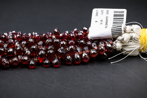 Natural Garnet Faceted Drop Beads 4-5MM, 8 Inch Strand For Jewelry Making - Product Image 5