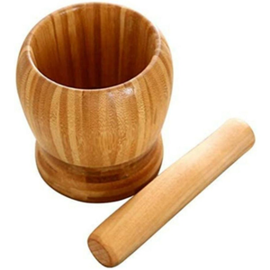 Mortero y pilón de madera para moler hierbas y especias, triturador manual de píldoras y medicamentos, accesorio de cocina. - Product Image 5