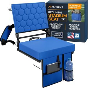 Sedile Pieghevole Reclinabile da Stadio con Supporto per la Schiena per Gradinate - Product Image 1