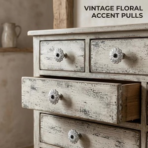 Poignées de meubles en fonte de fer rustiques modernes en forme de fleur pour armoires, salles de bain, hôtels, gymnases, tiroirs - Durables - Product Image 3