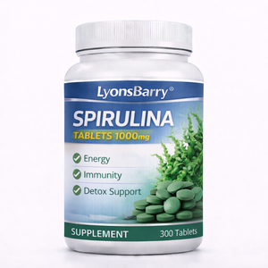 Tabletas de Espirulina 500mg, Suplemento Dietético para Energía, Inmunidad y Desintoxicación, 100 Unidades, LyonsBarry - Product Image 2