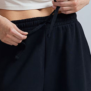 Women's Trendy Pattern Sport <b>Shorts</b> Breathable Material with Elastic Waist Closure Plain Dyed Techniques - Product Image 5