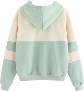 Sudadera con Capucha para Mujer, Unisex, con Bloques de Color, Tejida, Holgada, Informal, para Otoño, Transpirable, Corte Regular 2026 - Product Image 2