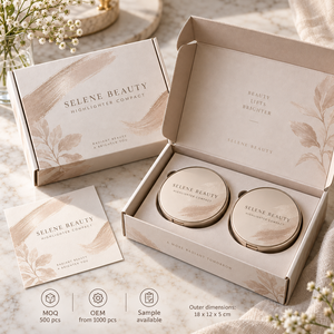 กล่องบรรจุภัณฑ์ไปรษณีย์ลูกฟูกพิมพ์ลายแบบกำหนดเองสำหรับ SELENE Highlighter Compact - Product Image 6