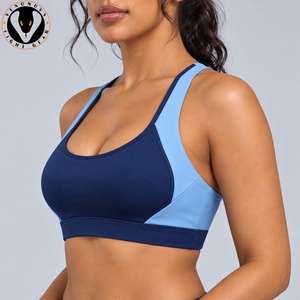 Soutien-gorge de sport supérieur en tissu extensible et lisse, ajustement flexible pour la gym, l'exercice, la course à pied, le Pilates et un style de vie actif - Product Image 3