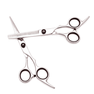 Black Coated Stainless Steel Professional Barber <b>Scissors</b> <b>Left</b>-<b>Handed</b> Comfortable Finger Rest Fancy Screw Hair Hair Dressing - Product Image 5