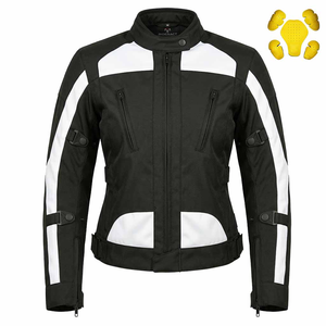 Women Motorcycle Riding Jacket Cordura Textile Waterproof Biker Jacket with Body Protection for <b>Road</b> Racing Use - Product Image 5